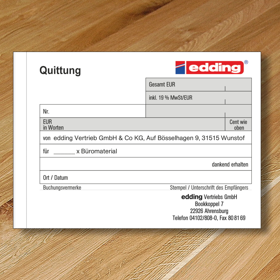 Quittungsblock mit persönlichem Design drucken, DIN A6